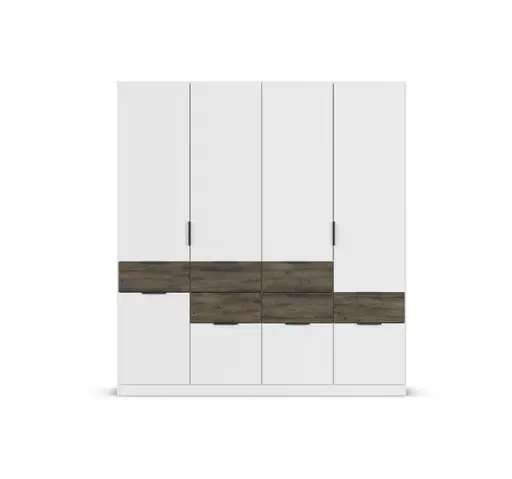 Drehtürenschrank RAAS- B ca. 181 cm, Weiß, Vintage