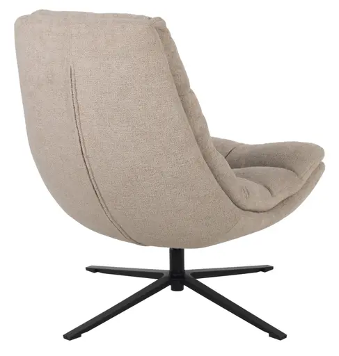Relaxsessel mit Hocker - drehbar, Webstoff, Sand