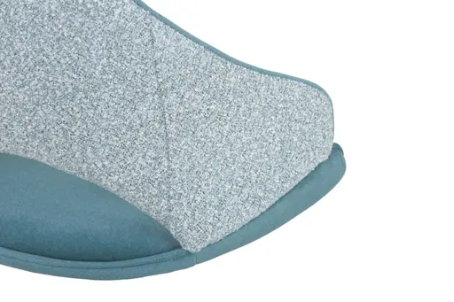 Stuhl MERIEM - drehbar, Stoff, Blau