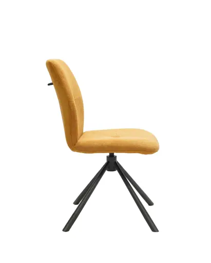 Stuhl MANOA - drehbar, Stoff, Senfgelb