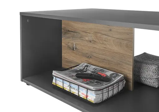 Couchtisch - B/H/T ca. 110x40x60 cm, Grau Dekor 