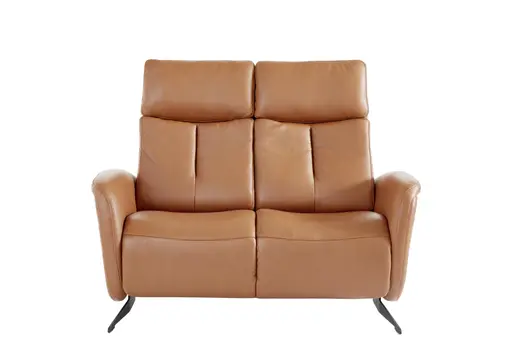 Sofa Sitz.Konzept Sofa - 2-Sitzer inkl. Relaxfunktion (motorisch) und Kopfteilverstellung, Leder, Cognac