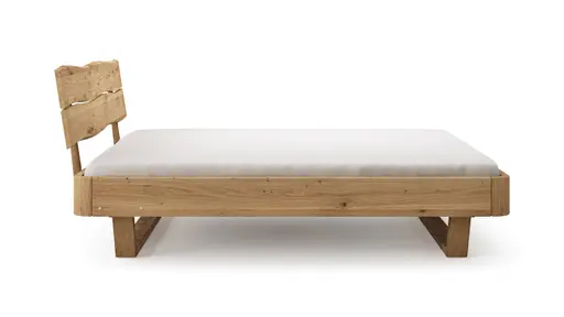 Bettgestell 1660 - Liegefläche ca. 200x200 cm, Wildeiche geölt, sandgestrahlt