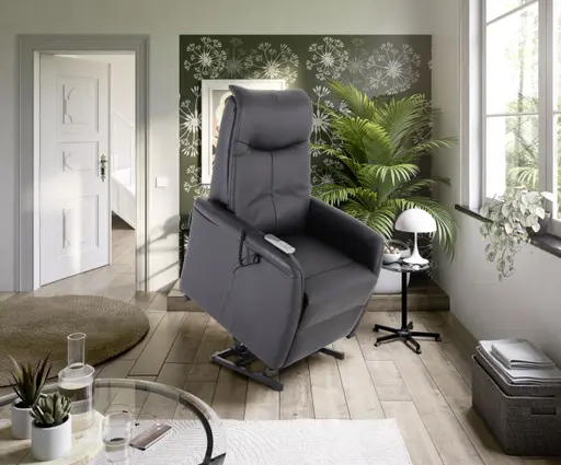 TV-Sessel MITCH - Relaxfunktion, Kunstleder, Schwarz