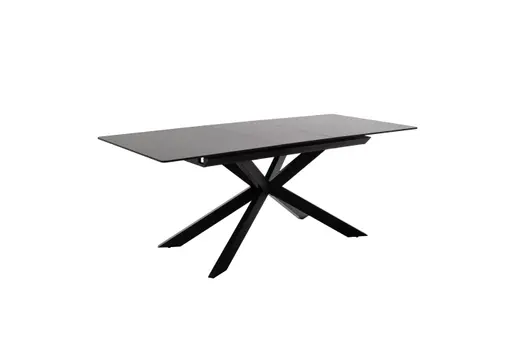 Esstisch - BL ca. 90X160(200) cm, Keramik, Anthrazit marmoriert