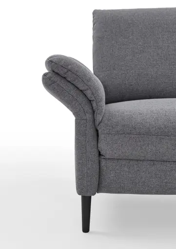 Ecksofa - 3-Sitzer mit Ecke rechts, Stoff, Grau