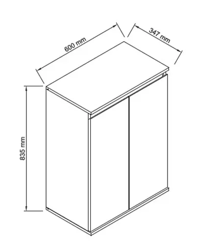 Kommode - B ca. 60 cm, Artisan Eiche Nachbildung