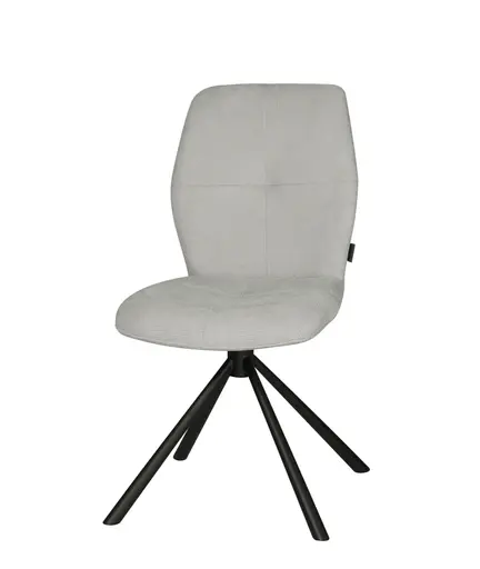 Stuhl MANOA - drehbar, Stoff, Silber