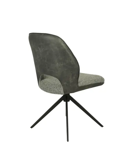 Stuhl MAILE - drehbar, Stoff, Grau, Anthrazit