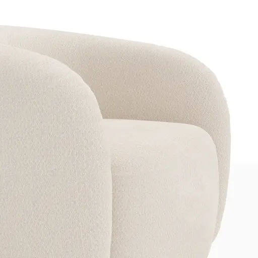 Sessel Karasu - Stoff, Creme