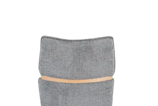 Stuhl MAROU - drehbar, Stoff, Graublau