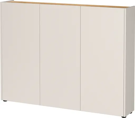 Schuhschrank GASIRA - B ca. 138 cm, Kaschmir, Navarra Eiche Nachbildung