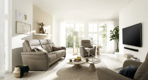 Sessel EM Isel - Stoff, Grau