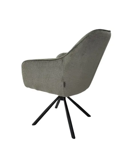 Armlehnstuhl MARLE - drehbar, Stoff, Grün