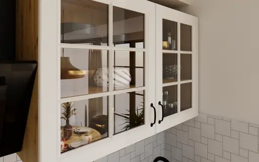 Küchenblock- ohne E-Geräte, B ca. 280 cm, Eiche Dekor, Weiß, Matt