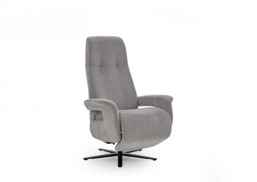 Sessel - Größe M, Relaxfunktion, Stoff, Silbergrau