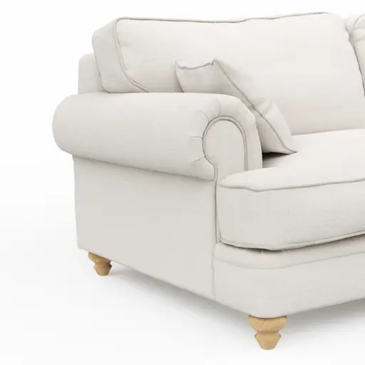 Sofa Mapleton - 3-Sitzer, Stoff, Creme
