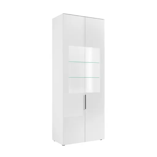 Vitrine- inkl. LED-Beleuchtung, Weiß