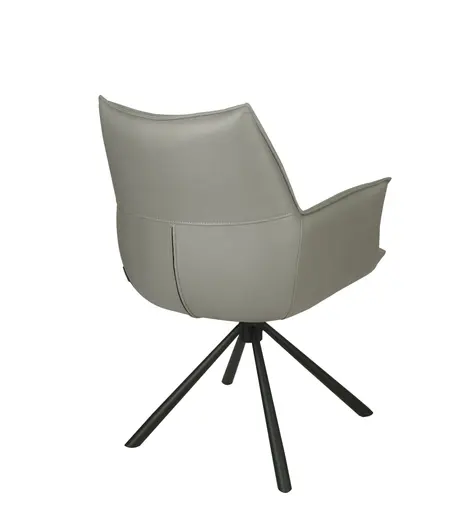 Armlehnstuhl MAKANA - drehbar, Stoff, Hellgrau