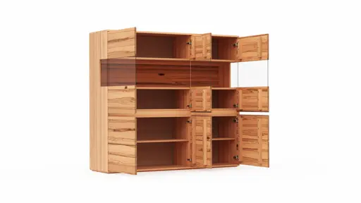 Highboard Hillsboro - Buche/Kernbuche natur, geölt