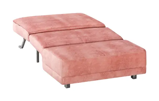 Faltbett - mit Schlaffunktion, Stoff, Lachs