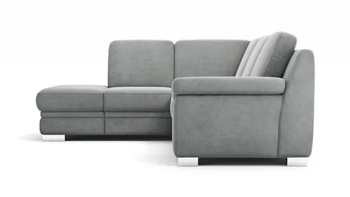 Ecksofa Tavira - Ecke links und 2,5-Sitzer rechts, Stoff, Grau