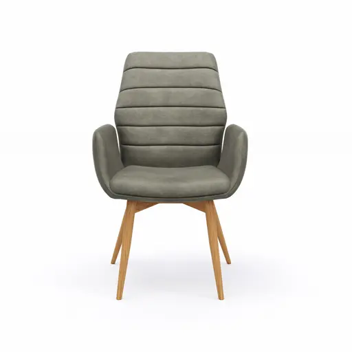 Armlehnstuhl Dalyan - Stoff, Grau