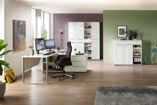 Büroregal - B ca. 40 cm, Weiß