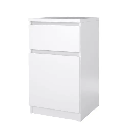 Nachtkonsole- B ca. 40 cm, Weiß, Hochglanz