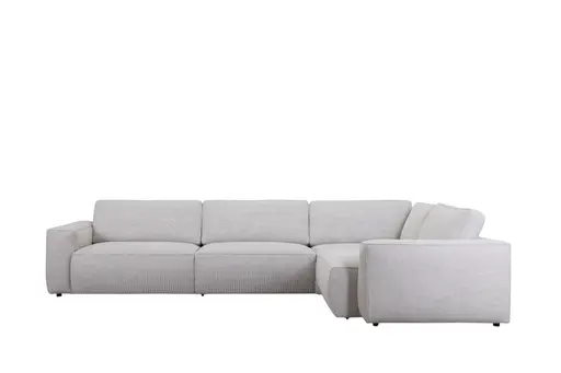 Ecksofa Lilaia - 3-Sitzer XL links, Ecke mit 1,5-Sitzer XL Tief, Stoff, Kaschmir