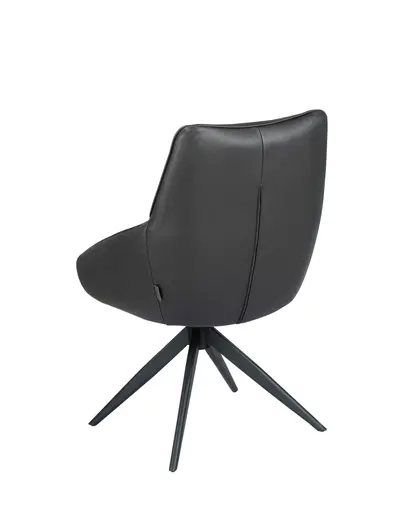 Stuhl MANON - drehbar, Stoff, Schwarz