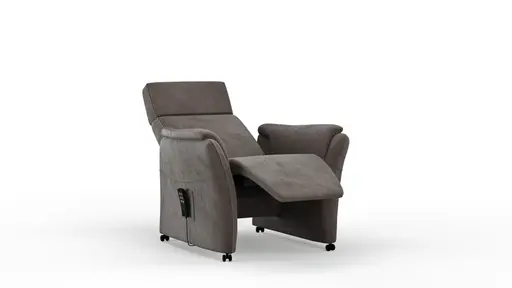 Relaxsessel Arima - Relaxfunktion (motorisch), Kopfteil verstellbar, Stoff, Dunkelbraun