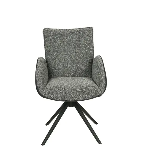 Armlehnstuhl MAURA - drehbar, Stoff, Anthrazit