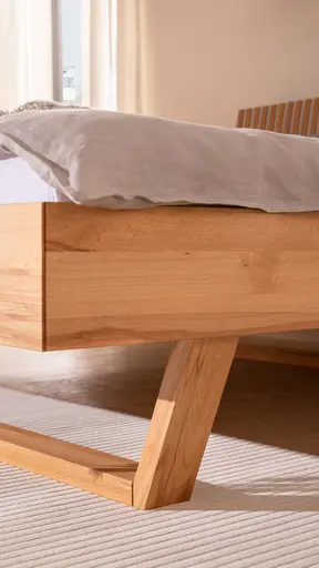 Bettgestell Tigris - Liegefläche ca. 180x200 cm, Kernbuche massiv, geölt