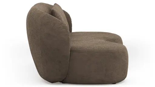 Chaiselongue Karasu - Stoff, Taupe