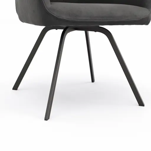 Armlehnstuhl Calyra - Stoff, Anthrazit