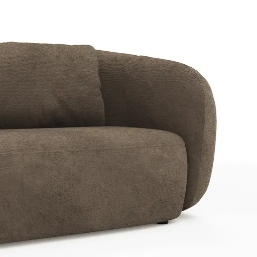 Sofa Karasu - 3-Sitzer, Stoff, Taupe