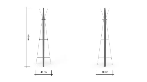 Beistelltisch Signe - BHT ca. 40x50x40 cm, Lack, Oxidrot