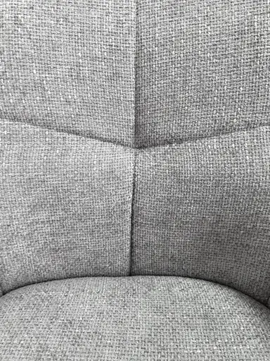 Armlehnstuhl MILENA - drehbar, Stoff, Silberfarben