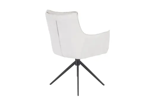 Armlehnstuhl MANDY - drehbar, Stoff, Silbergrau