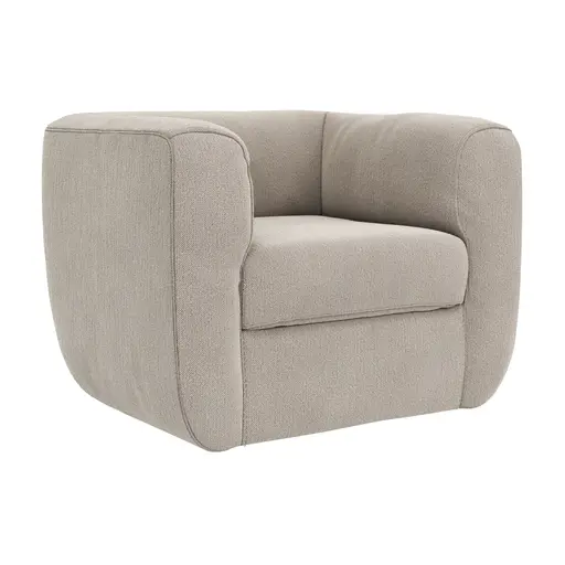 Sessel Stormy - drehbar, Stoff, Creme