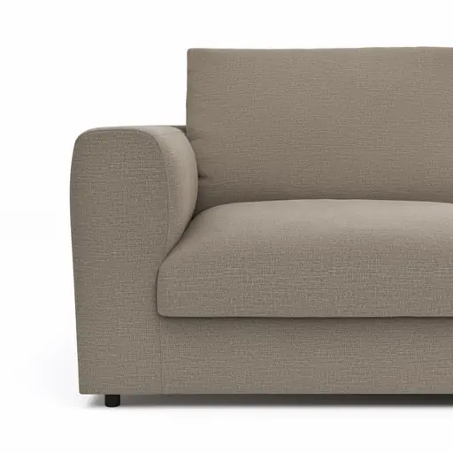 Sofa Stormy - 3-Sitzer, Stoff, Graubeige