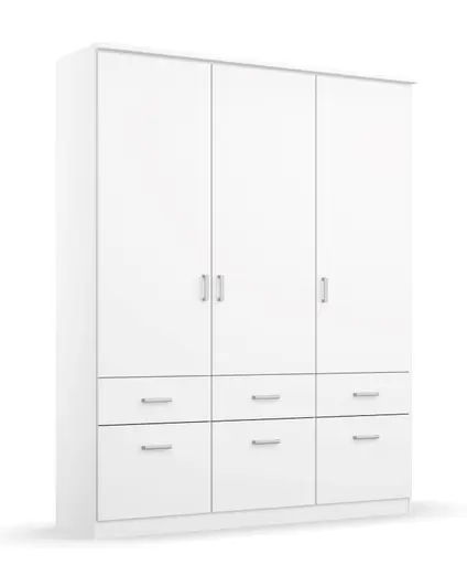 Drehtürenschrank ROYAN- B ca. 136 cm, Weiß