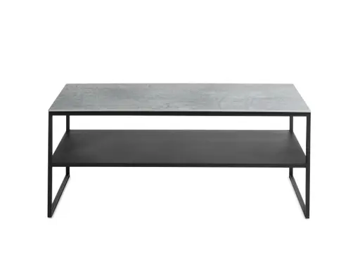 Couchtisch Kai - LBH 100x60x42 cm, Keramik, Kiesel