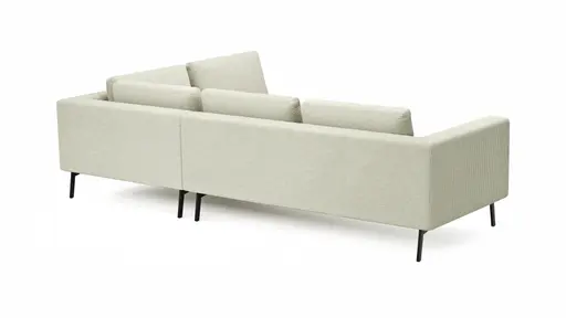 Ecksofa Helmi - 2,5-Sitzer, Ecke rechts, Cord, Creme