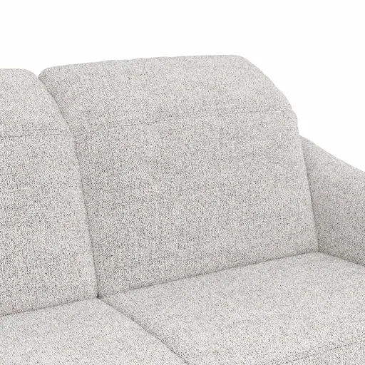 Ecksofa Canterbury - Longchair links mit 2,5-Sitzer, inkl. Relaxfunktion (motorisch) und Kopfteilverstellung, Stoff, Offwhite