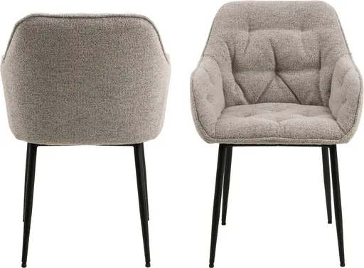 Armlehnstuhl ALISHA - Stoff, Beige