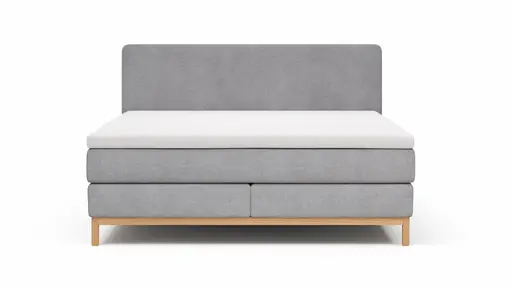 Boxspringbett Odense - Liegefläche ca. 180x200 cm, Stoff, Grau