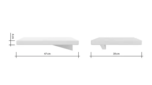 Nachttisch 1660 - Kiefer massiv, Weiß