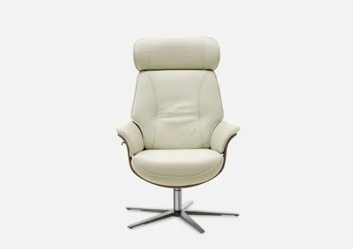Relaxsessel - Leder, Weiß